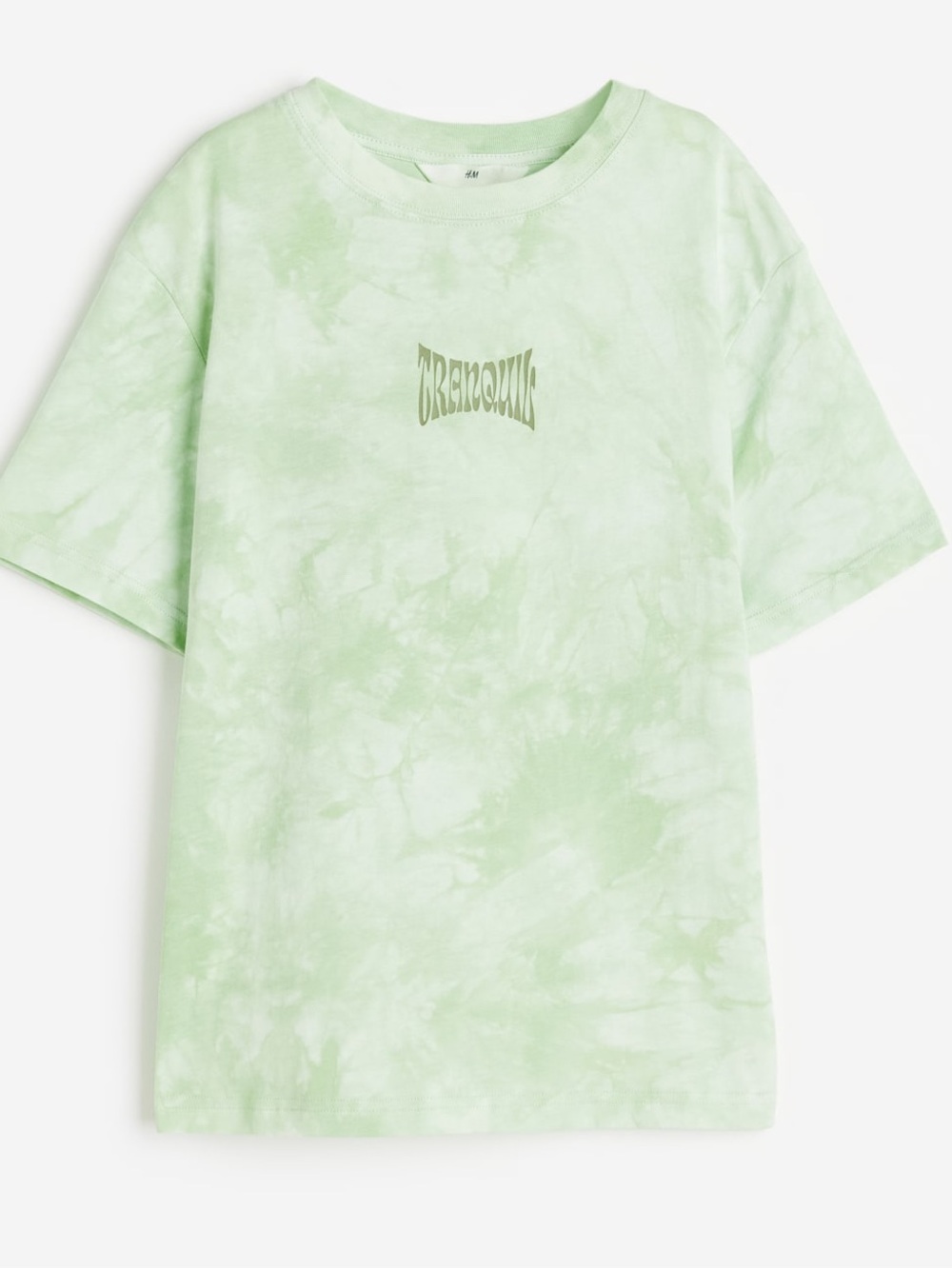 H&M Tie-Dye Light Green Tranquil Short-Sleeve Tee